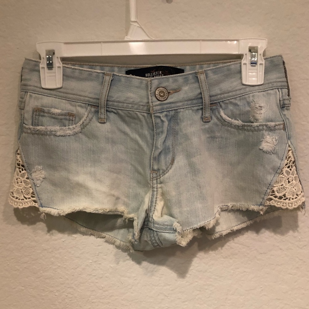 Hollister Jean Shorts With Lace Edges